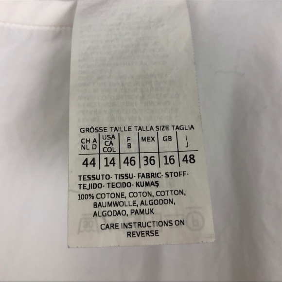 MAXMARA White ruffle sleeve cotton blouse 14 - Picture 4 of 7